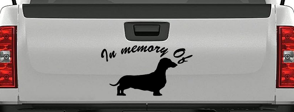In Memory Of Dachshund Car or Truck Window Decal Sticker