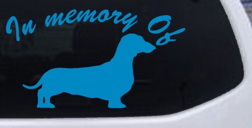 In Memory Of Dachshund Car or Truck Window Decal Sticker