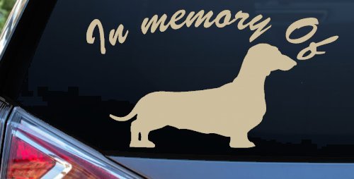 In Memory Of Dachshund Car or Truck Window Decal Sticker