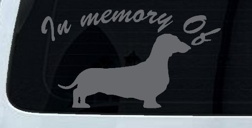 In Memory Of Dachshund Car or Truck Window Decal Sticker