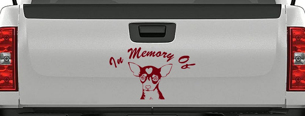 In Memory Of Chihuahua Car or Truck Window Decal Sticker