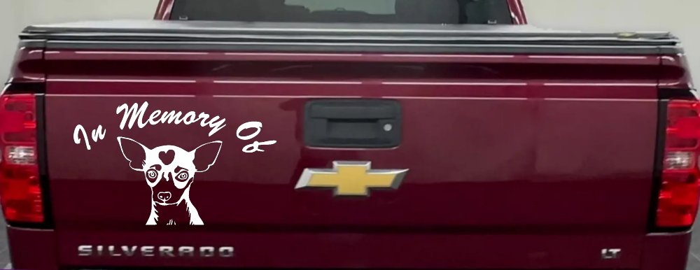 In Memory Of Chihuahua Car or Truck Window Decal Sticker