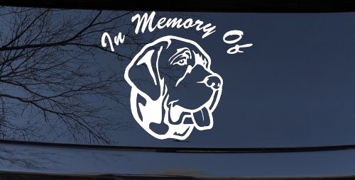 In Memory Of Mastiff Dog Car or Truck Window Decal Sticker