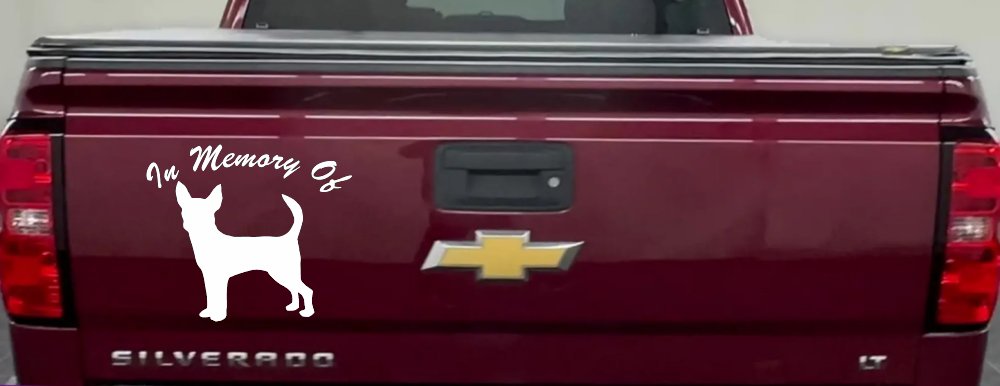In Memory Of Chihuahua Car or Truck Window Decal Sticker