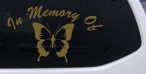 In Memory Of Butterfly Car or Truck Window Decal Sticker