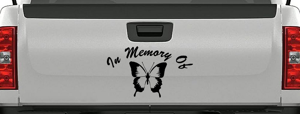 In Memory Of Butterfly Car or Truck Window Decal Sticker