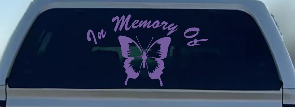 In Memory Of Butterfly Car or Truck Window Decal Sticker