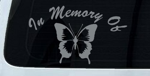 In Memory Of Butterfly Car or Truck Window Decal Sticker