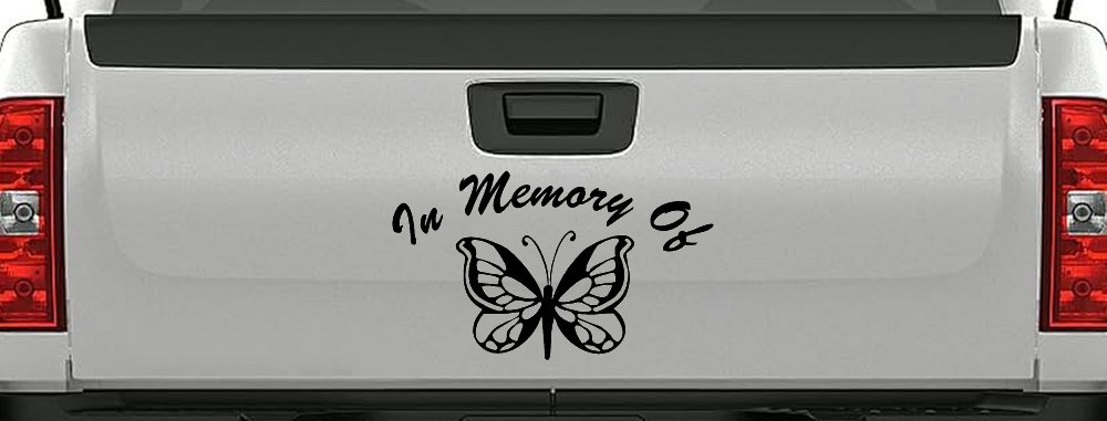 In Memory Of Butterfly Butterflies Car or Truck Window Decal Sticker
