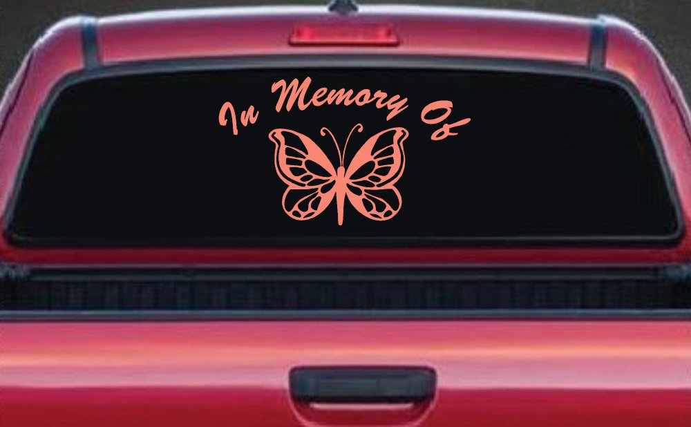 In Memory Of Butterfly Butterflies Car or Truck Window Decal Sticker