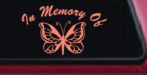 In Memory Of Butterfly Butterflies Car or Truck Window Decal Sticker