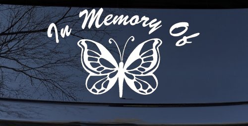 In Memory Of Butterfly Butterflies Car or Truck Window Decal Sticker