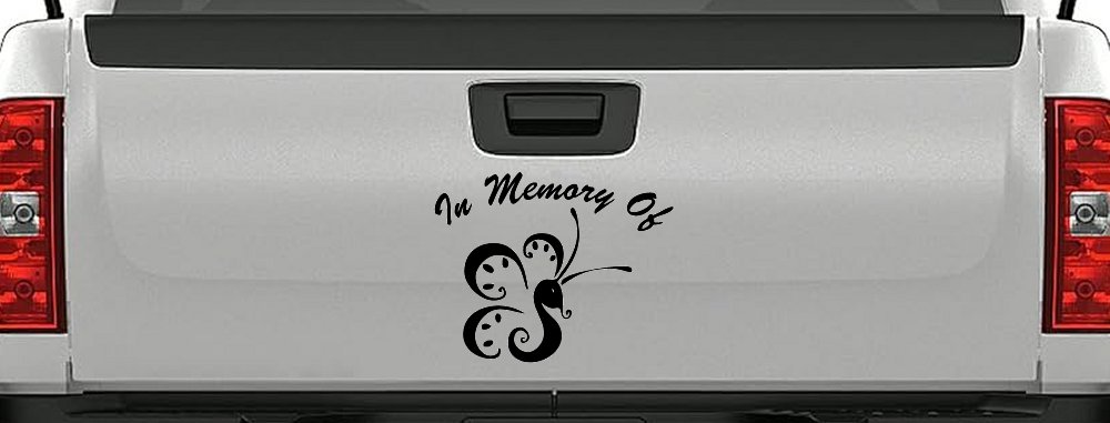In Memory Of Butterfly Butterflies Car or Truck Window Decal Sticker