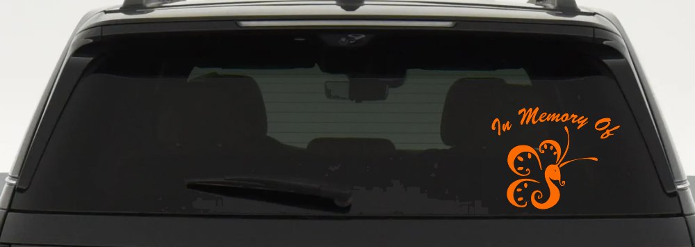 In Memory Of Butterfly Butterflies Car or Truck Window Decal Sticker
