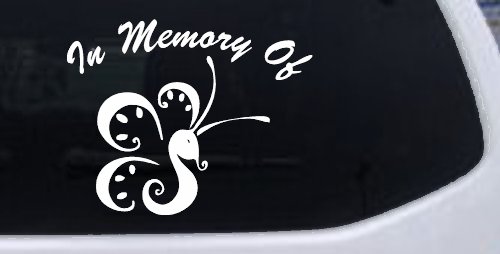 In Memory Of Butterfly Butterflies Car or Truck Window Decal Sticker