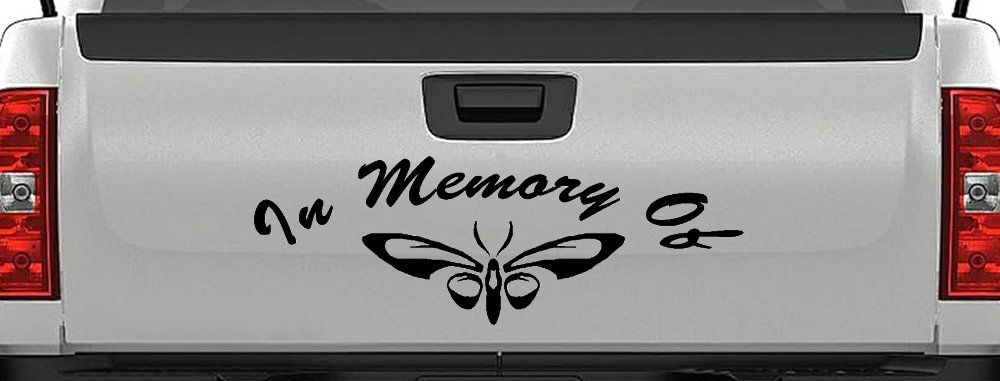 In Memory Of Butterfly Butterflies Car or Truck Window Decal Sticker