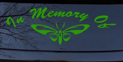 In Memory Of Butterfly Butterflies Car or Truck Window Decal Sticker