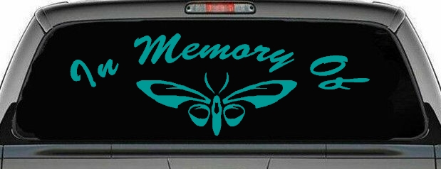 In Memory Of Butterfly Butterflies Car or Truck Window Decal Sticker