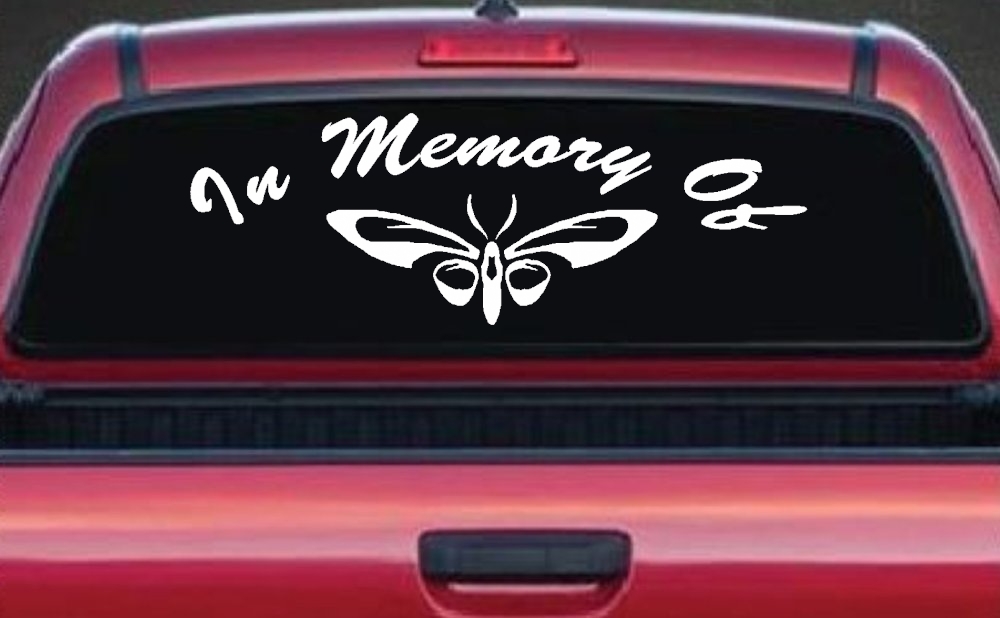 In Memory Of Butterfly Butterflies Car or Truck Window Decal Sticker