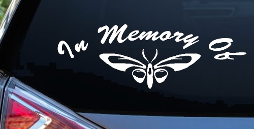 In Memory Of Butterfly Butterflies Car or Truck Window Decal Sticker