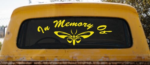In Memory Of Butterfly Butterflies Car or Truck Window Decal Sticker
