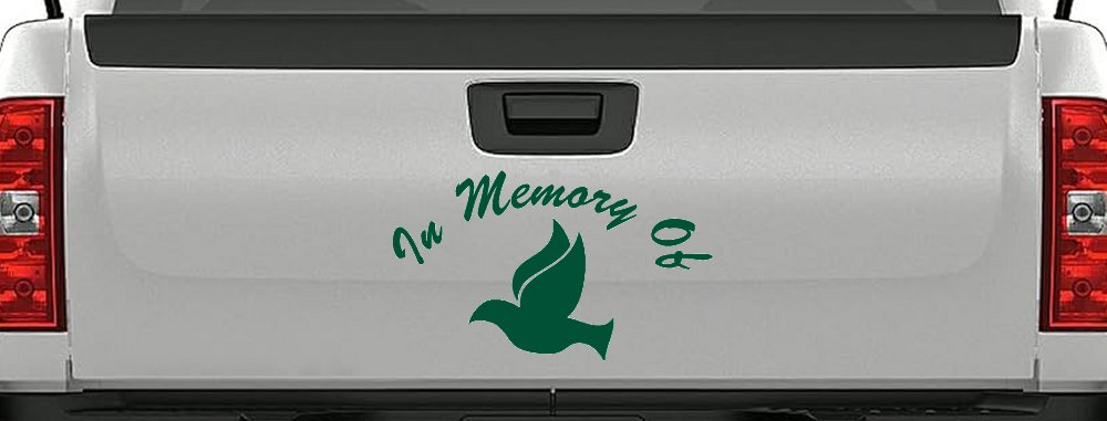 In Memory Of Dove Christian Car or Truck Window Decal Sticker