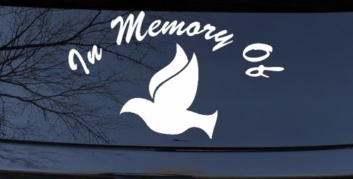 In Memory Of Dove Christian Car or Truck Window Decal Sticker