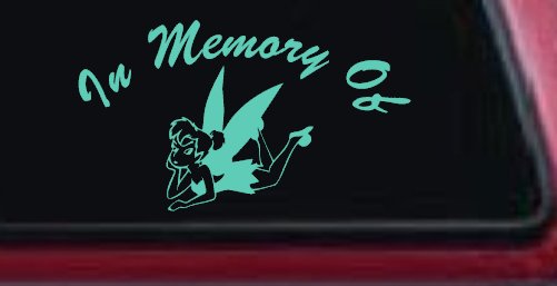 In Memory Of Tinkerbell Cartoons Car or Truck Window Decal Sticker