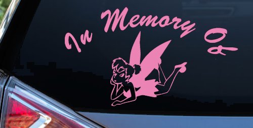 In Memory Of Tinkerbell Cartoons Car or Truck Window Decal Sticker