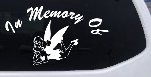 In Memory Of Tinkerbell Cartoons Car or Truck Window Decal Sticker