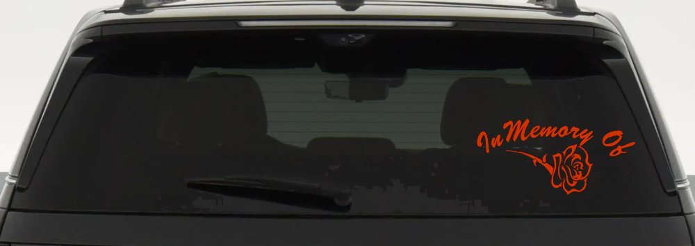 In Memory Of Rose Car or Truck Window Decal Sticker