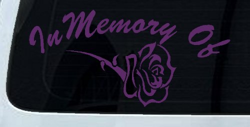In Memory Of Rose Car or Truck Window Decal Sticker