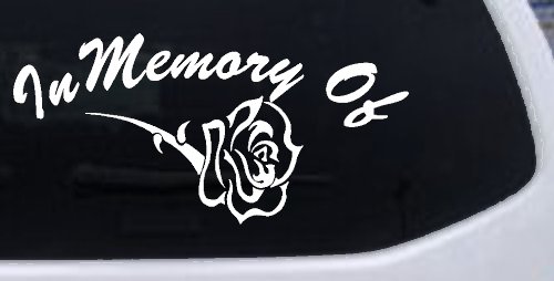 In Memory Of Rose Car or Truck Window Decal Sticker