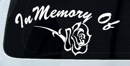 In Memory Of Rose Car or Truck Window Decal Sticker