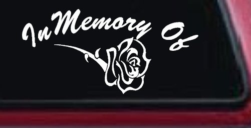 In Memory Of Rose Car or Truck Window Decal Sticker