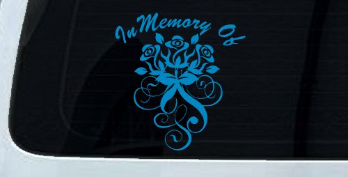 In Memory Of Roses Car or Truck Window Decal Sticker