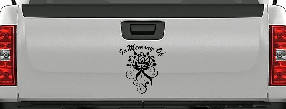 In Memory Of Roses Car or Truck Window Decal Sticker