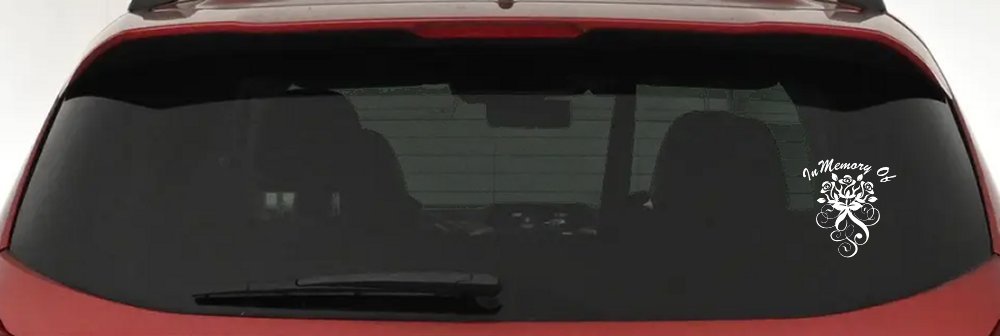 In Memory Of Roses Car or Truck Window Decal Sticker