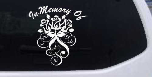 In Memory Of Roses Car or Truck Window Decal Sticker