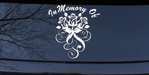 In Memory Of Roses Car or Truck Window Decal Sticker