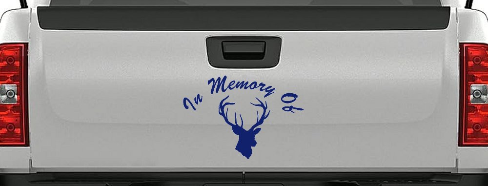 In Memory Of Big Buck Hunting Car or Truck Window Decal Sticker