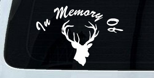 In Memory Of Big Buck Hunting Car or Truck Window Decal Sticker