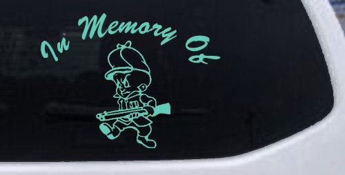 In Memory Of Elmer Fudd Hunting Car or Truck Window Decal Sticker