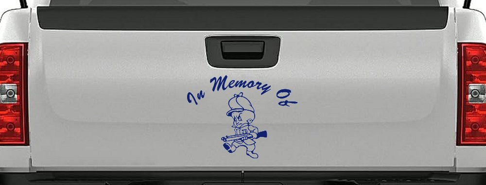 In Memory Of Elmer Fudd Hunting Car or Truck Window Decal Sticker