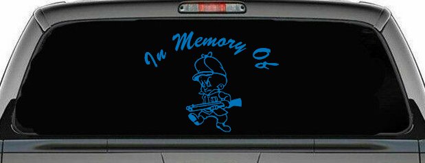 In Memory Of Elmer Fudd Hunting Car or Truck Window Decal Sticker