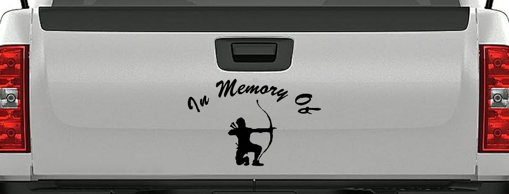 In Memory Of Archer Bow Hunter Hunting Car or Truck Window Decal Sticker