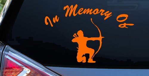 In Memory Of Archer Bow Hunter Hunting Car or Truck Window Decal Sticker
