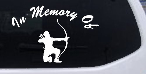 In Memory Of Archer Bow Hunter Hunting Car or Truck Window Decal Sticker