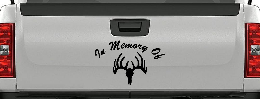 In Memory Of Big Buck Hunting Car or Truck Window Decal Sticker