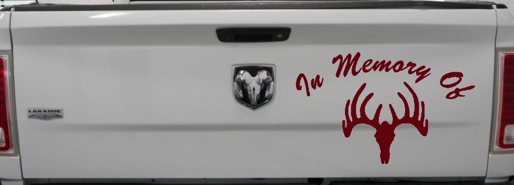 In Memory Of Big Buck Hunting Car or Truck Window Decal Sticker